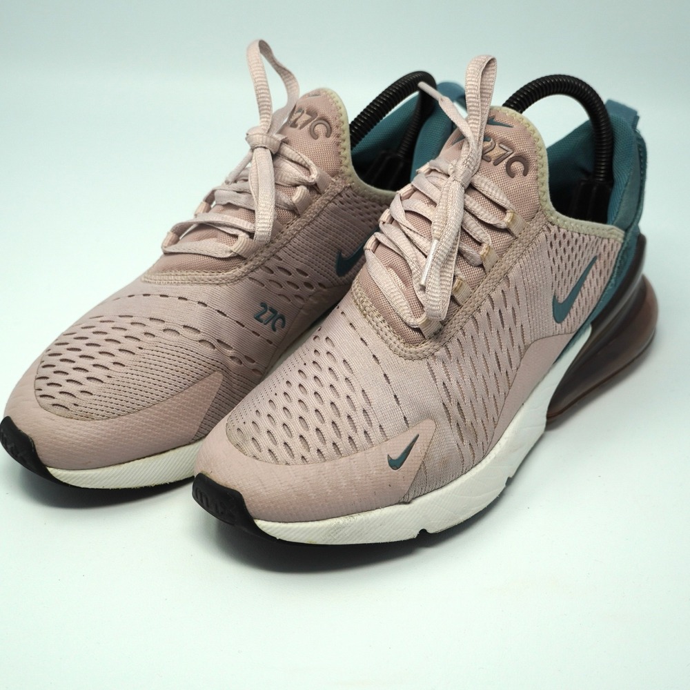 Nike Women's Sneakers US 7.5 Pink Teal Air Max 270 Low Top Mesh Walking